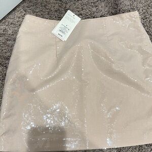 a new day Beige Sequin Mini Skirt